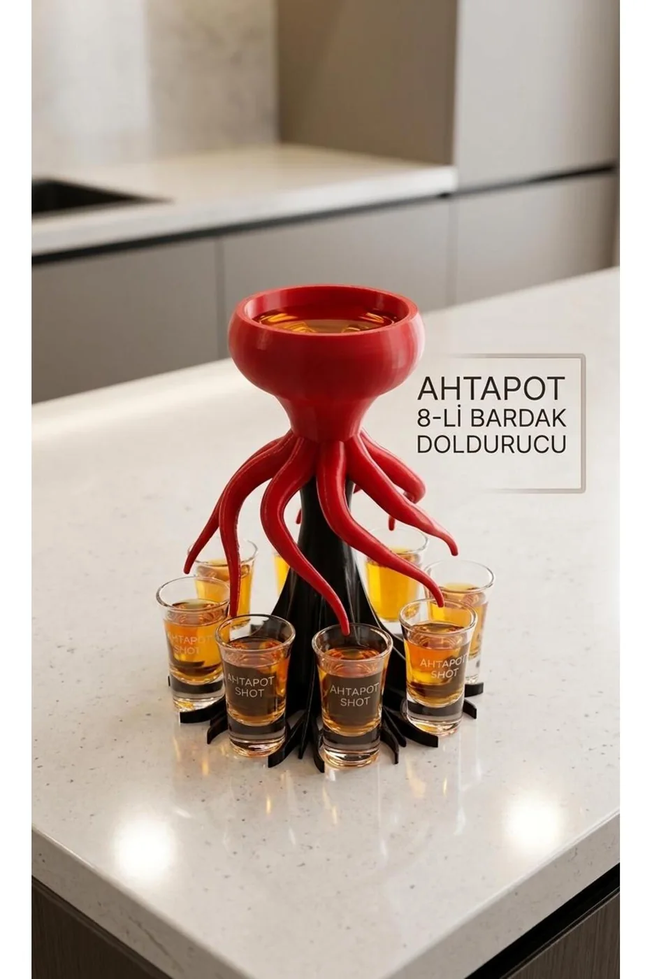 Ahtapot Bardak Doldurucu